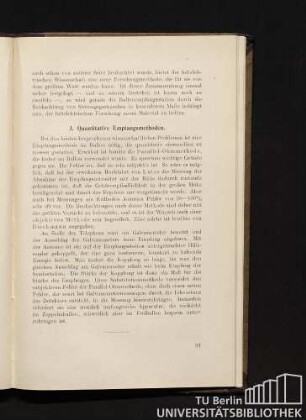 3. Quantitative Empfangsmethoden.