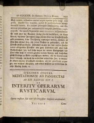 1091-1097, Sp. 420. De Interitu operarum rusticarum