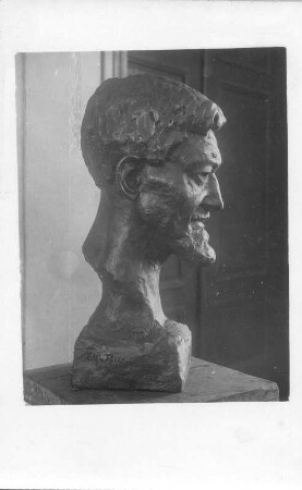 Porträtkopf Hans Richter : Porträtkopf Hans Richter. Bronze (1929?; E. Richter). Dresden-Südvorstadt, Eisenstuckstraße, Atelier der Künstlerin