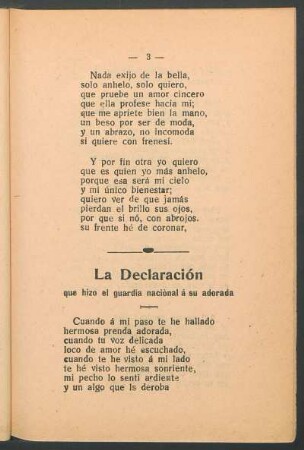 La declaración que hizo el guardia nacional á su adorada