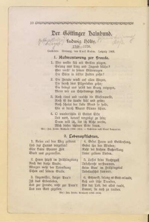 Der Göttinger Hainbund