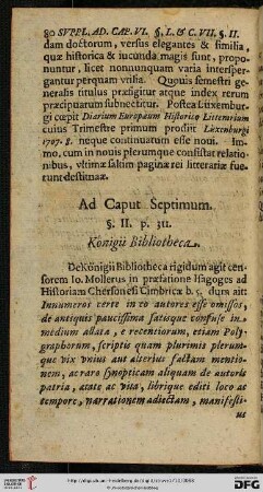 Ad Caput Septimum