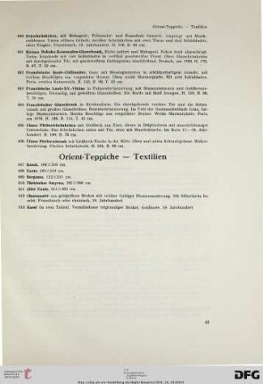 Orient-Teppiche – Textilien (Nr. 607-613)