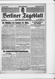 Berliner Tageblatt und Handels-Zeitung, Morgen-Ausgabe