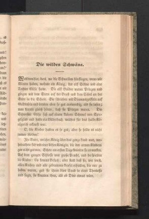 Die wilden Schwäne.