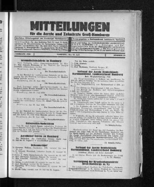 Jahrgang 1930, Hamburg, den 13. Juli, Nummer 28