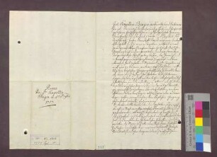 Revers des Franz Leopold Berger bei seiner Einsetzung als Kaplan des Domstifts Basel.