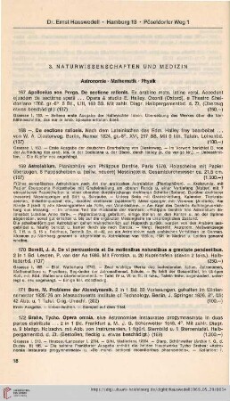 3. Naturwissenschaft und Medizin (Nr. 167-233)