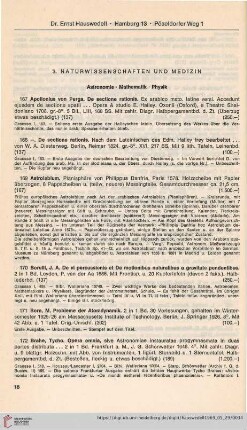 3. Naturwissenschaft und Medizin (Nr. 167-233)