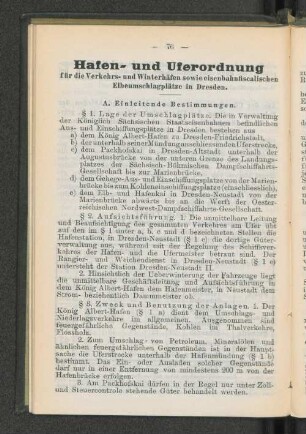 A. Einleitende Bestimmungen.