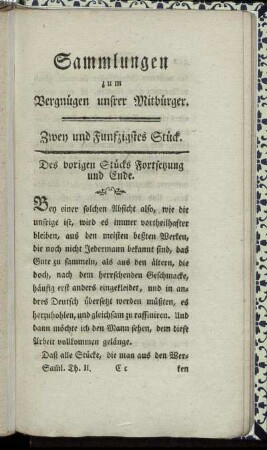 Zwey und Funfzigstes Stück.