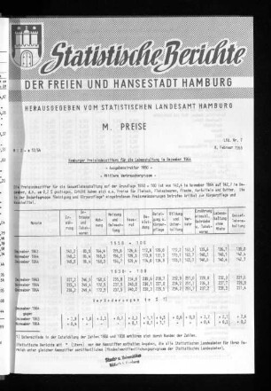 Hamburger Preisindexziffern für die Lebenshaltung im Dezember 1964 : Lfd. Nr. 2