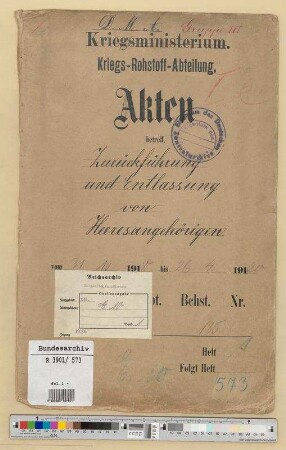 Zurückführung und Entlassung von Heeresangehörigen