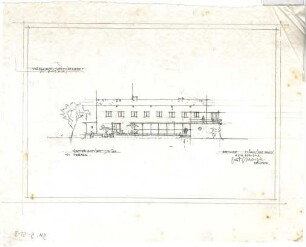 Gsaenger, Gustav; Pullach bei München (Bayern); Gasthaus - Gartenseite (Ansicht)