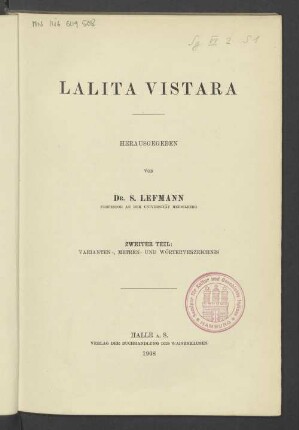 T. 2: Varianten-, Metren- und Wörterverzeichnis