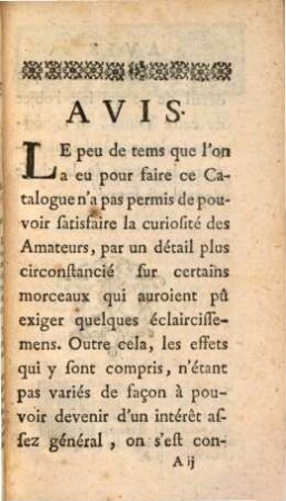 Catalogue des bronzes et autres curiostités du Cabinet de feu M. de Valois