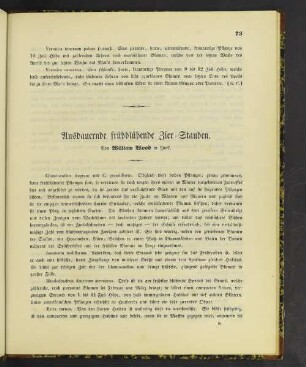 Ausdauernde frühblühende Zier-Stauden.