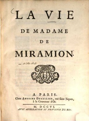 La Vie de Madame de Miramion