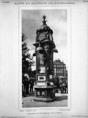 Tafel 60: Urania-Säule auf dem Potsdamer Platze in Berlin
