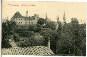 Taubenheim. Schloss und Kirche