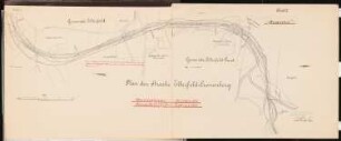 Viergleisiger Ausbau der Eisenbahnstrecke Vohwinkel-Elberfeld Schinkelwettbewerb 1904: Strecke Elberfeld-Cronenberg. Lageplan 1:1000