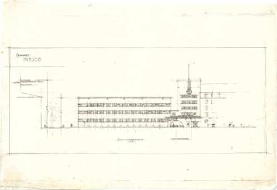 Gsaenger, Gustav; München; Hallenbad - Westseite (Ansicht)