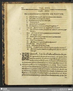 Cap. XVII. De Condemnatione Ob Pastum