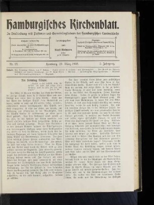 Am Sonntag Lätare