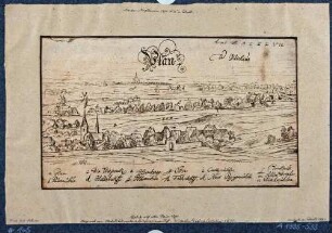Prospekt von Plauen bei Dresden, nach einer Federzeichnung von Wilhelm Dilich, aus Bergblumen, illustrierte Heimatkundeblätter des Gebirgsvereins Sächsische Schweiz