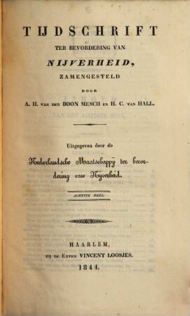 Tijdschrift ter bevordering van nijverheid. 8. 1844
