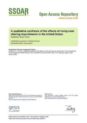 A qualitative synthesis of the effects of rising cost-sharing requirements in the United States