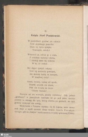III. Książę Józef Poniatowski