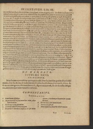 De Mandato. Titulus XXVII.