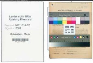 Entnazifizierung Maria Koberstein , geb. 21.09.1895 ()