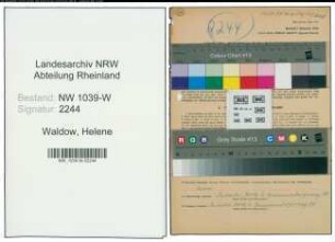 Entnazifizierung Helene Waldow , geb. 25.02.1889 (Sekretaerin)