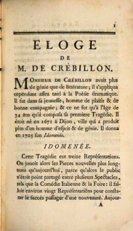 Éloge de M. de Crébillon