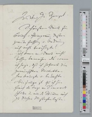 Brief an Julius Spengel