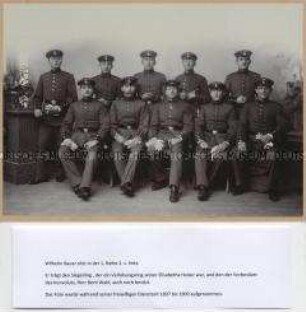 Gruppenbild des Gefreiten Wilhelm Bauer mit Soldaten des Ostasiatischen Expeditionskorps