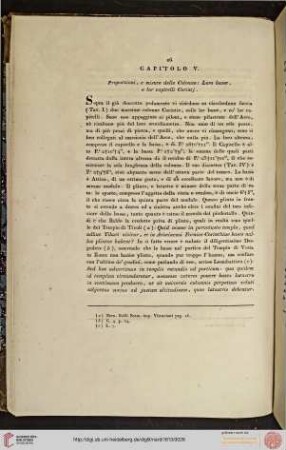 V. Proporzioni, e misure delle Colonne