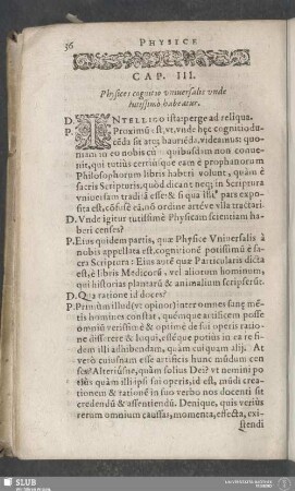 Cap. III. Physices cognitio universalis unde tutissimo habeatur