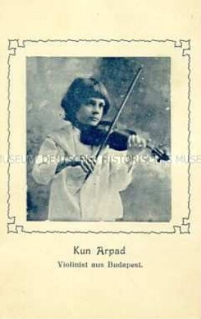 Porträt des Violinisten Kun Arpad aus Budapest