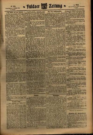Zweite Ausgabe vom Donnerstag, den 13. Oktober 1910.