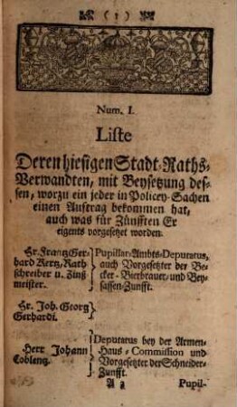 Erste Sammlung deren in Policey ... Sachen erlassenen Churf. Mayntzischen Verordnungen