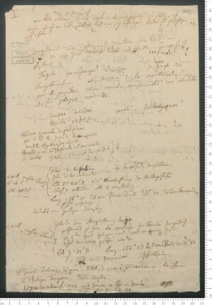 Manuskriptentwurf von "Bemerkungen und Ansichten" mit bibliographischen Angaben und Chronik