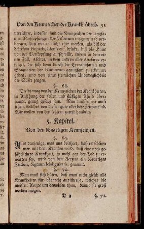 5. Kapitel. Von den bößartigen Kennzeichen.