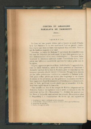 Contes et legendes Sakalava et Tsimihety