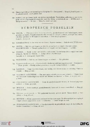 Europeesch porselein (Nr. 689-709)
