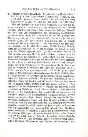 313-314 [Rezension] Reck, Franz Xaver, Das Missale als Betrachtungsbuch