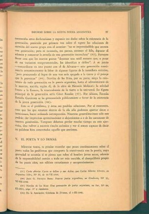 V. El poeta y lo demás