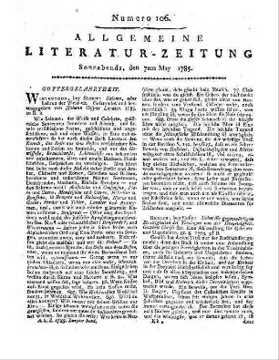 Salomo, oder Lehren der Weisheit. Gesammelt und herausgegeben von J. C. Lavater. Winterthur: Steiner 1785